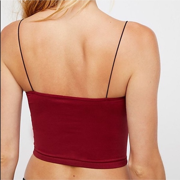 NWOT Free People Red Sparkly Thin Strap Brami XS/S - Picture 3 of 8